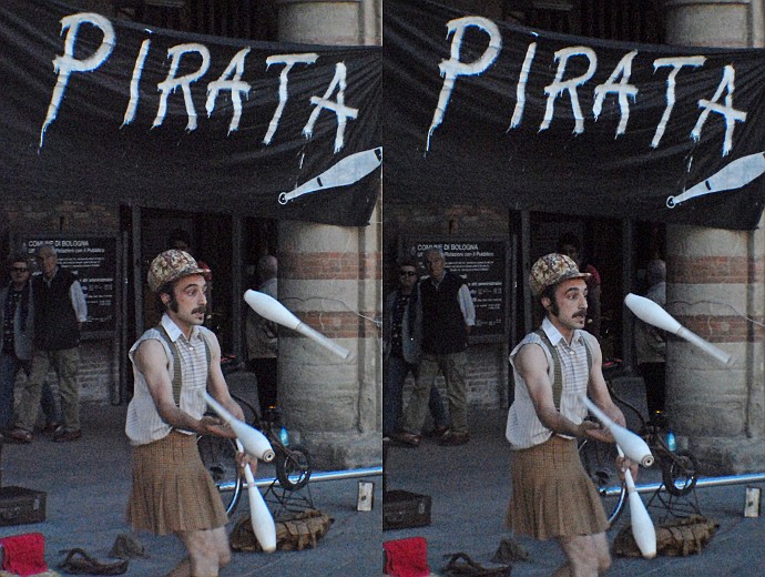 Pirata - Foto 3D :: Buskers Pirata Bologna 2010